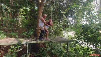 Lustery E599 Cinnamon And Spice Outdoor Anal On A Swing By The River